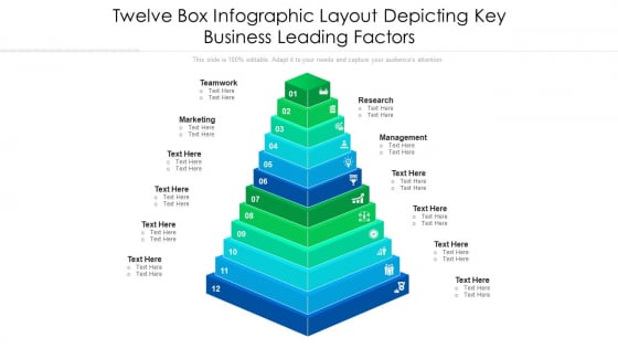 Twelve Box Infographic Layout Depicting Key Business Leading Factors Ppt PowerPoint Presentation File Vector PDF Twelve Box Infographic Layout Depicting Key Business Leading Factors Ppt PowerPoint Presentation File Vector PDF