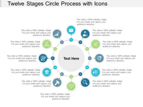 Twelve Stages Circle Process With Icons Ppt PowerPoint Presentation Gallery Tips