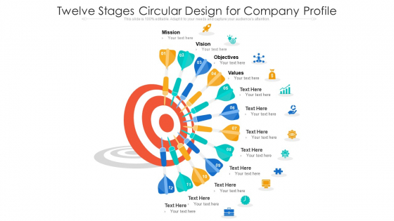 Twelve Stages Circular Design For Company Profile Ppt PowerPoint Presentation Gallery Example PDF Twelve Stages Circular Design For Company Profile Ppt PowerPoint Presentation Gallery Example PDF