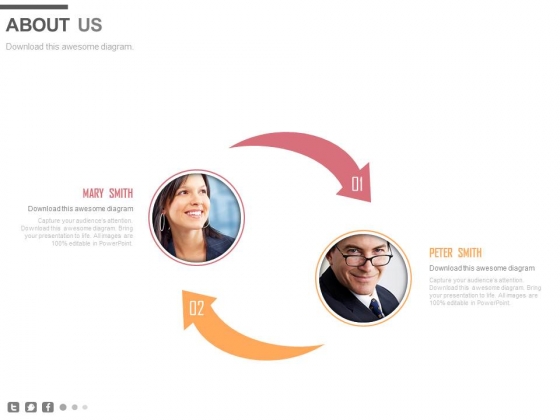Two Arrows Design For Business Communication Powerpoint Slides Two Arrows Design For Business Communication Powerpoint Slides