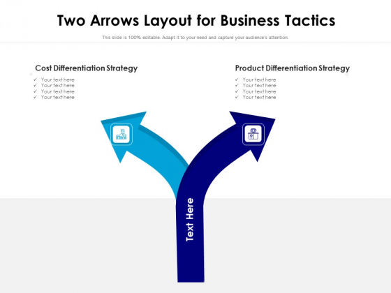 Two Arrows Layout For Business Tactics Ppt PowerPoint Presentation Icon Information PDF