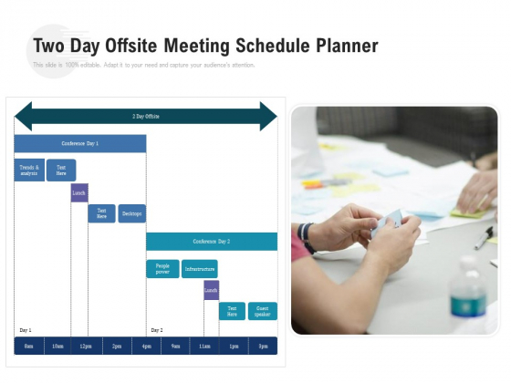 Two Day Offsite Meeting Schedule Planner Ppt PowerPoint Presentation Gallery Smartart PDF