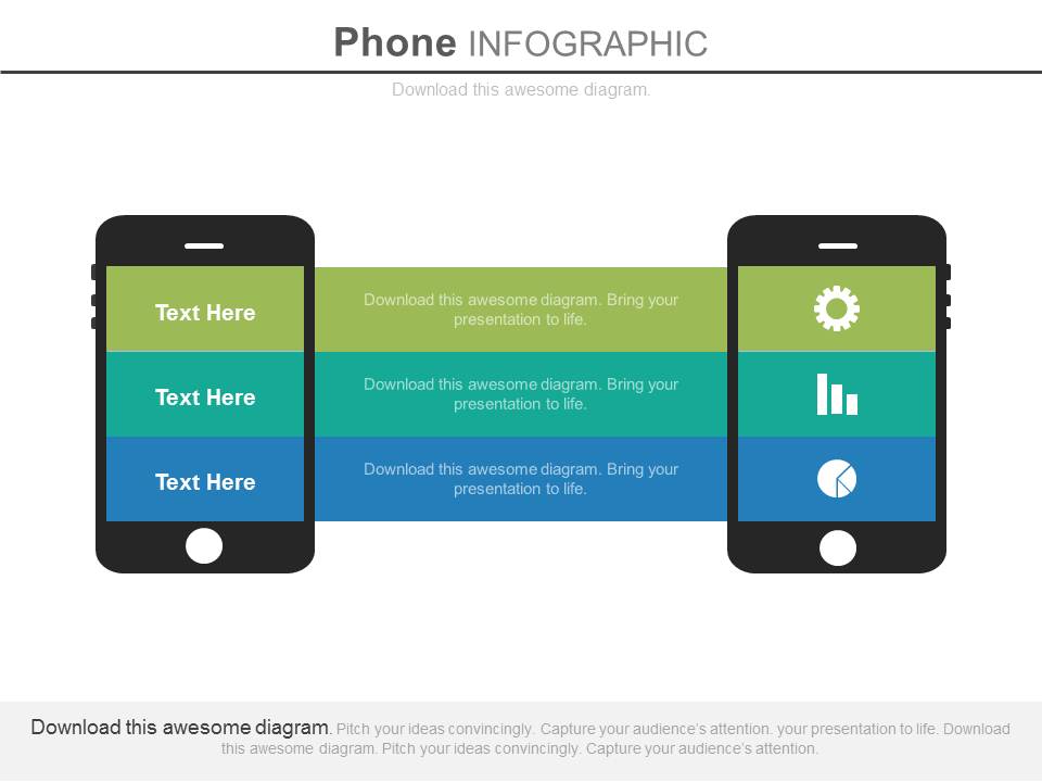 Two Mobiles For Exchange Of Information Powerpoint Slides