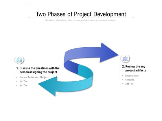 Two Phases Of Project Development Ppt PowerPoint Presentation Inspiration Smartart PDF