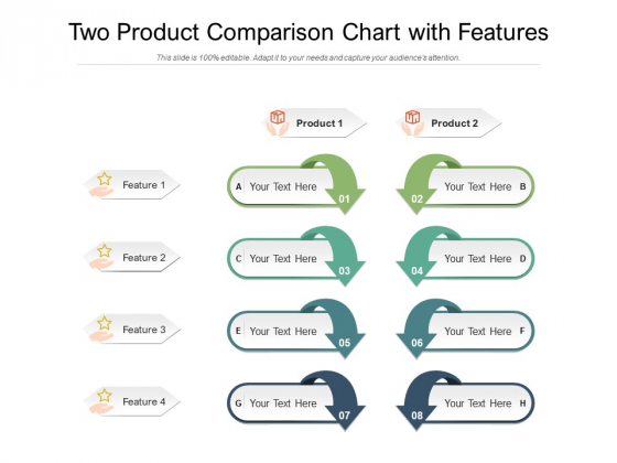 Two Product Comparison Chart With Features Ppt PowerPoint Presentation File Formats PDF