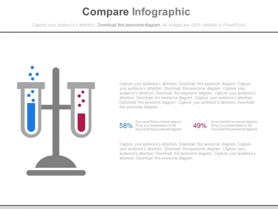 Two Test Tubes For Compare Analysis Powerpoint Slides Two Test Tubes For Compare Analysis Powerpoint Slides