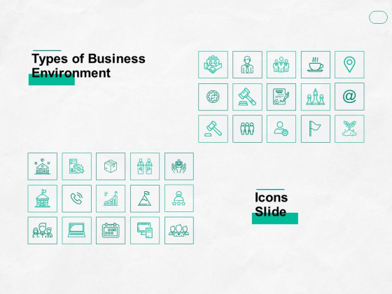 types of business environment icons slide ppt powerpoint presentation file pictures