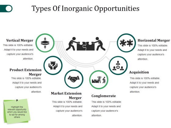 Types Of Inorganic Opportunities Template 2 Ppt PowerPoint Presentation Infographic Template Outline
