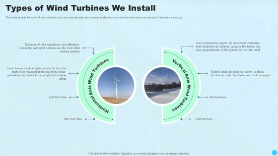 Types Of Wind Turbines We Install Clean And Renewable Energy Ppt ...