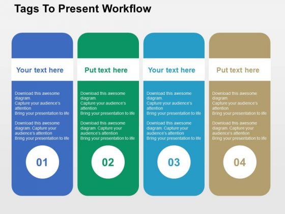 Tags To Present Workflow PowerPoint Template Tags To Present Workflow PowerPoint Template