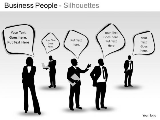 Talking Business People Silhouettes PowerPoint Slides And Ppt Diagram Templates Talking Business People Silhouettes PowerPoint Slides And Ppt Diagram Templates