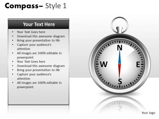 Technology Compass 1 PowerPoint Slides And Ppt Diagram Templates