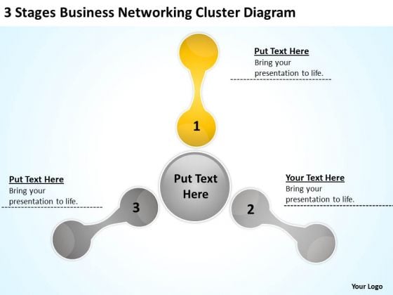 Templates Networking Cluster Diagram Example Of Small Business Plan PowerPoint
