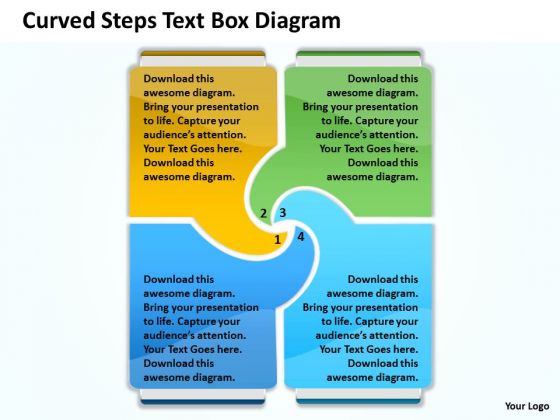 Text Box Diagram PowerPoint Templates 2010 Radial