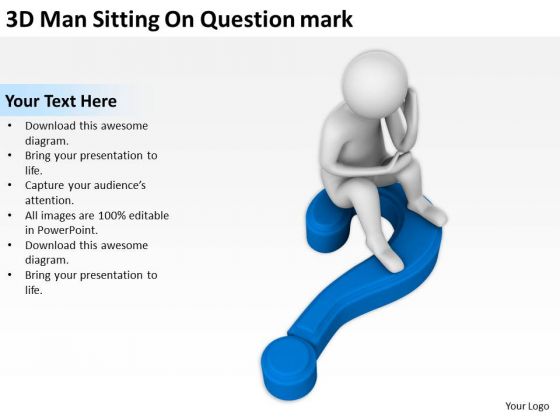 The Business People 3d Man Sitting On Question Mark PowerPoint Slides The Business People 3d Man Sitting On Question Mark PowerPoint Slides