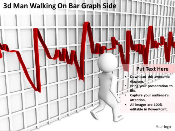The Business People 3d Man Walking On Bar Graph Side PowerPoint Slides The Business People 3d Man Walking On Bar Graph Side PowerPoint Slides