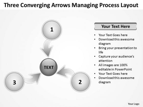 Three Converging Arrows Managing Process Layout Cycle PowerPoint Templates Three Converging Arrows Managing Process Layout Cycle PowerPoint Templates