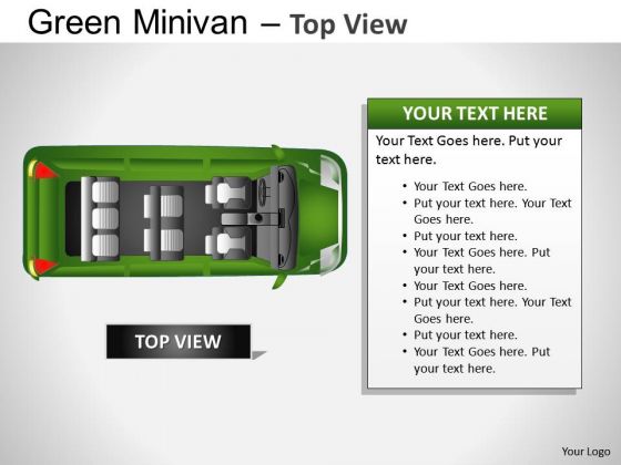 Three Green Minivan Top View PowerPoint Slides And Ppt Diagram Templates Three Green Minivan Top View PowerPoint Slides And Ppt Diagram Templates