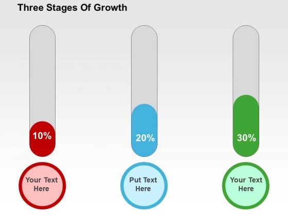 Three Stages Of Growth PowerPoint Template Three Stages Of Growth PowerPoint Template