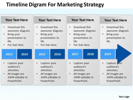 Timeline Digram For Marketing Strategy Ppt Develop Business Plan PowerPoint Slides