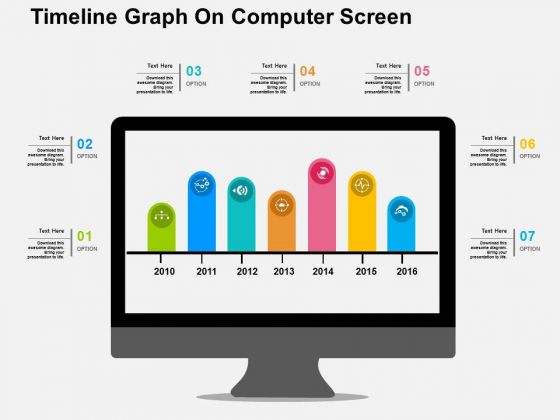 Timeline Graph On Computer Screen PowerPoint Template Timeline Graph On Computer Screen PowerPoint Template