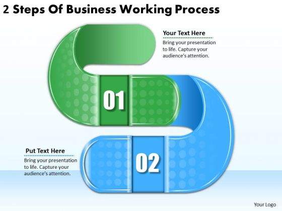Timeline PowerPoint Template 2 Steps Of Business Working Process