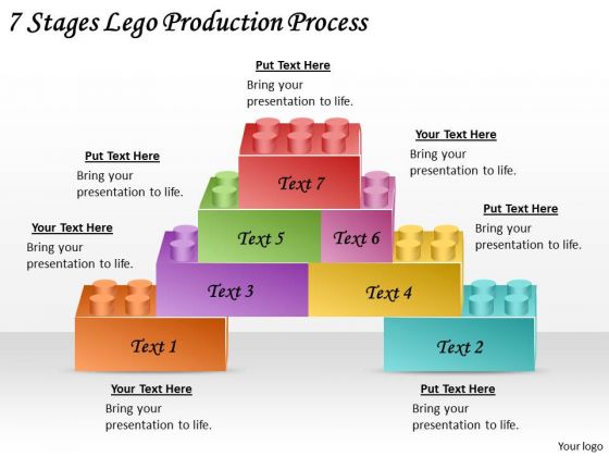 Timeline PowerPoint Template 7 Stages Lego Production Process Timeline PowerPoint Template 7 Stages Lego Production Process