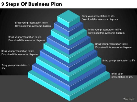 Timeline PowerPoint Template 9 Steps Of Business Plan