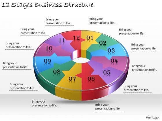 Timeline Ppt Template 12 Stages Business Structure