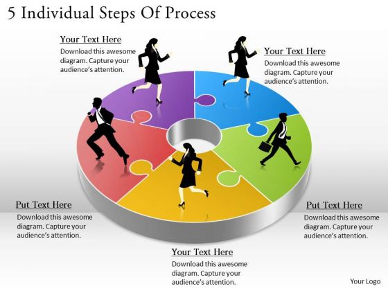 Timeline Ppt Template 5 Individual Steps Of Process