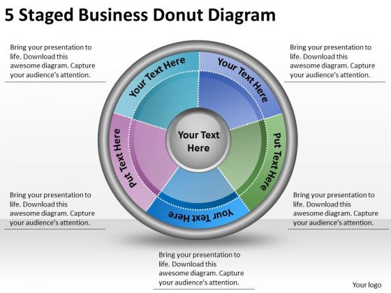 Timeline Ppt Template 5 Staged Business Donut Diagram Timeline Ppt Template 5 Staged Business Donut Diagram
