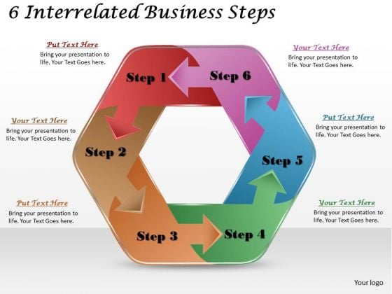 Timeline Ppt Template 6 Interrelated Business Steps Timeline Ppt Template 6 Interrelated Business Steps