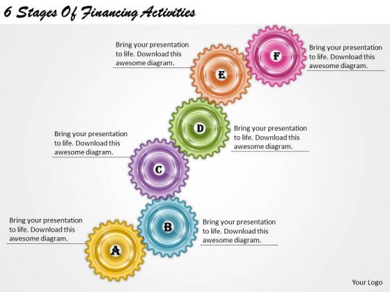 Timeline Ppt Template 6 Stages Of Financing Activities