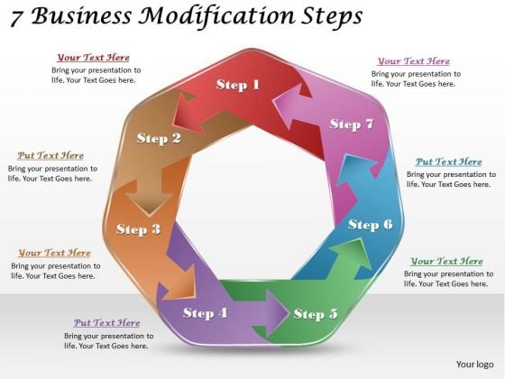 Timeline Ppt Template 7 Business Modification Steps Timeline Ppt Template 7 Business Modification Steps