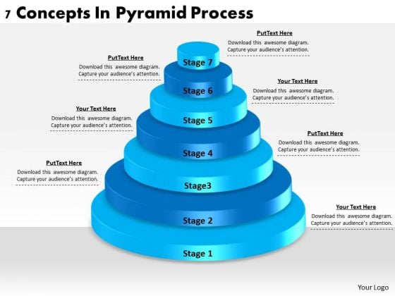 Timeline Ppt Template 7 Concepts In Pyramid Process Timeline Ppt Template 7 Concepts In Pyramid Process