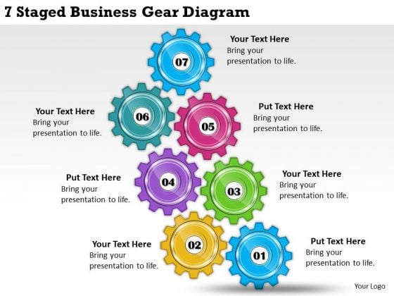 Timeline Ppt Template 7 Staged Business Gear Diagram Timeline Ppt Template 7 Staged Business Gear Diagram