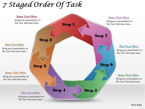 Timeline Ppt Template 7 Staged Order Of Task Timeline Ppt Template 7 Staged Order Of Task