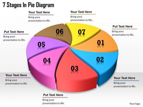 Timeline Ppt Template 7 Stages In Pie Diagram Timeline Ppt Template 7 Stages In Pie Diagram