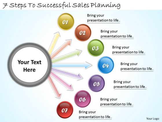 Timeline Ppt Template 7 Steps To Successful Sales Planning