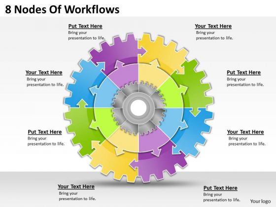 Timeline Ppt Template 8 Nodes Of Workflows Timeline Ppt Template 8 Nodes Of Workflows