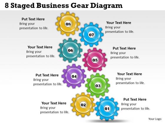 Timeline Ppt Template 8 Staged Business Gear Diagram Timeline Ppt Template 8 Staged Business Gear Diagram