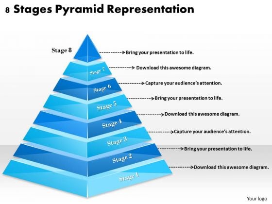 Timeline Ppt Template 8 Stages Pyramid Representation Timeline Ppt Template 8 Stages Pyramid Representation