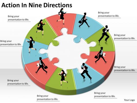 Timeline Ppt Template Action In Nine Directions Timeline Ppt Template Action In Nine Directions