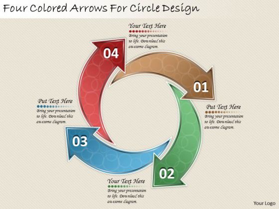 Timeline Ppt Template Four Colored Arrows For Circle Design Timeline Ppt Template Four Colored Arrows For Circle Design