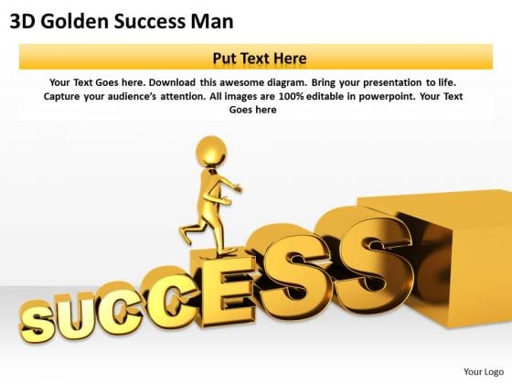 Top Business People 3d Golden Success Man PowerPoint Slides Top Business People 3d Golden Success Man PowerPoint Slides