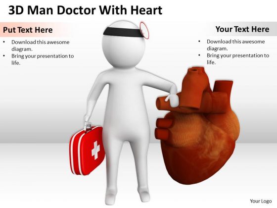 Top Business People 3d Man Doctor With Heart PowerPoint Templates Top Business People 3d Man Doctor With Heart PowerPoint Templates