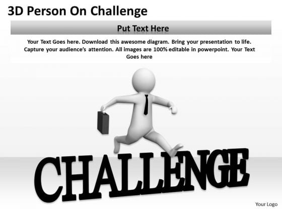 Top Business People 3d Person Challenge PowerPoint Templates
