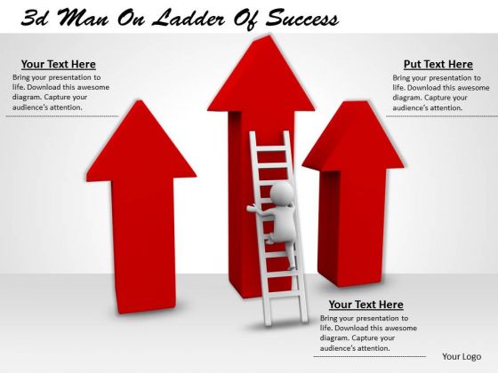 Total Marketing Concepts 3d Man Ladder Of Success Business Statement