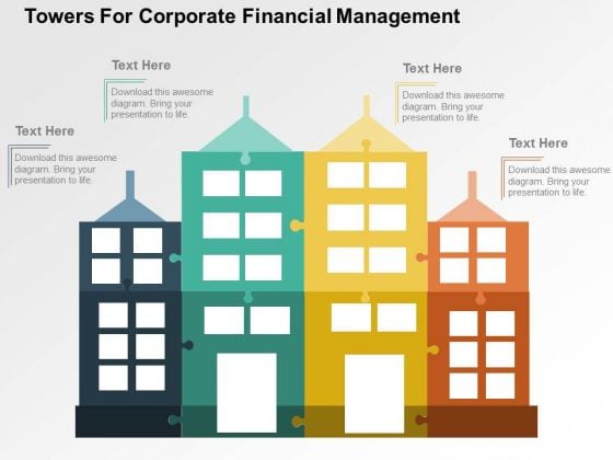 Towers For Corporate Financial Management PowerPoint Template Towers For Corporate Financial Management PowerPoint Template