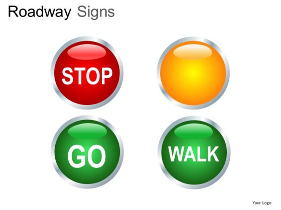 Traffic Lights Road Signs PowerPoint Slides And Ppt Diagram Templates